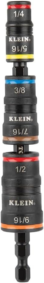 41jyyMCiOtL._AC_SX425_.jpg Klein Tools 32933 Klein Tools 32933 Impact Driver SAE 7in1 Impact Rated Socket Set 3 Flip Sockets with 6 Hex Driver Sizes and 14Inch Bit Holder 5Inch Shaft