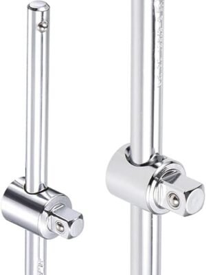 uxcell 14 and 38 Drive Sliding Wrench Breaker Bar THandle Socket Hand Tool 2pcs