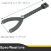 Variable Pin Spanner Wrench | 15PCS Adjustable Cylinder Spanner Wrench Set12 Drive Ratchet Fan Clutch Pully Holder Wrench Tool Kit for Cars Motorcycles