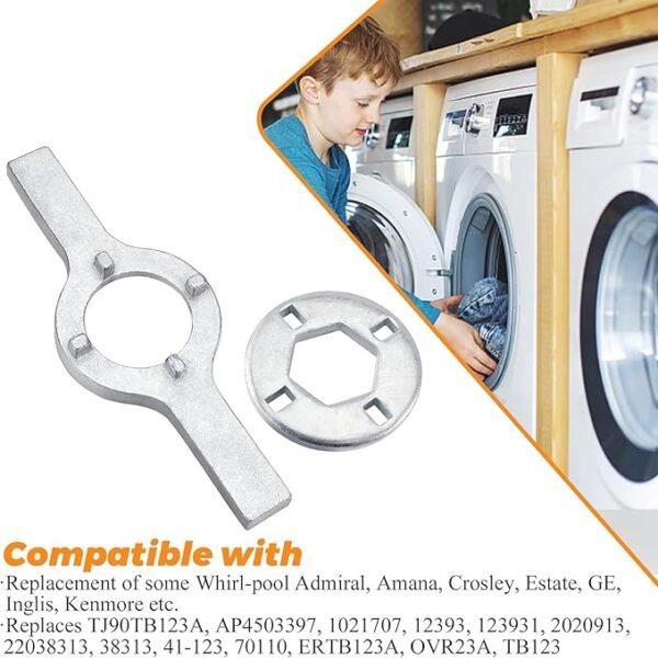 Blutoget TB123A Washer Spanner Wrench Replacement for GE Whirlpool Washing machine 11116 cm tub nut wrench Replaces TB123A TB123B ERTB123A AP6832671 AP4503397