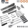 Amazon Basics Mechanic's Socket Tool Set With Case SAE and Metric Sizes 201Piece